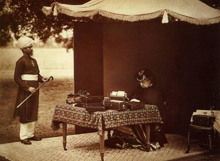 Queen Victoria and an Indian attendant, 1893