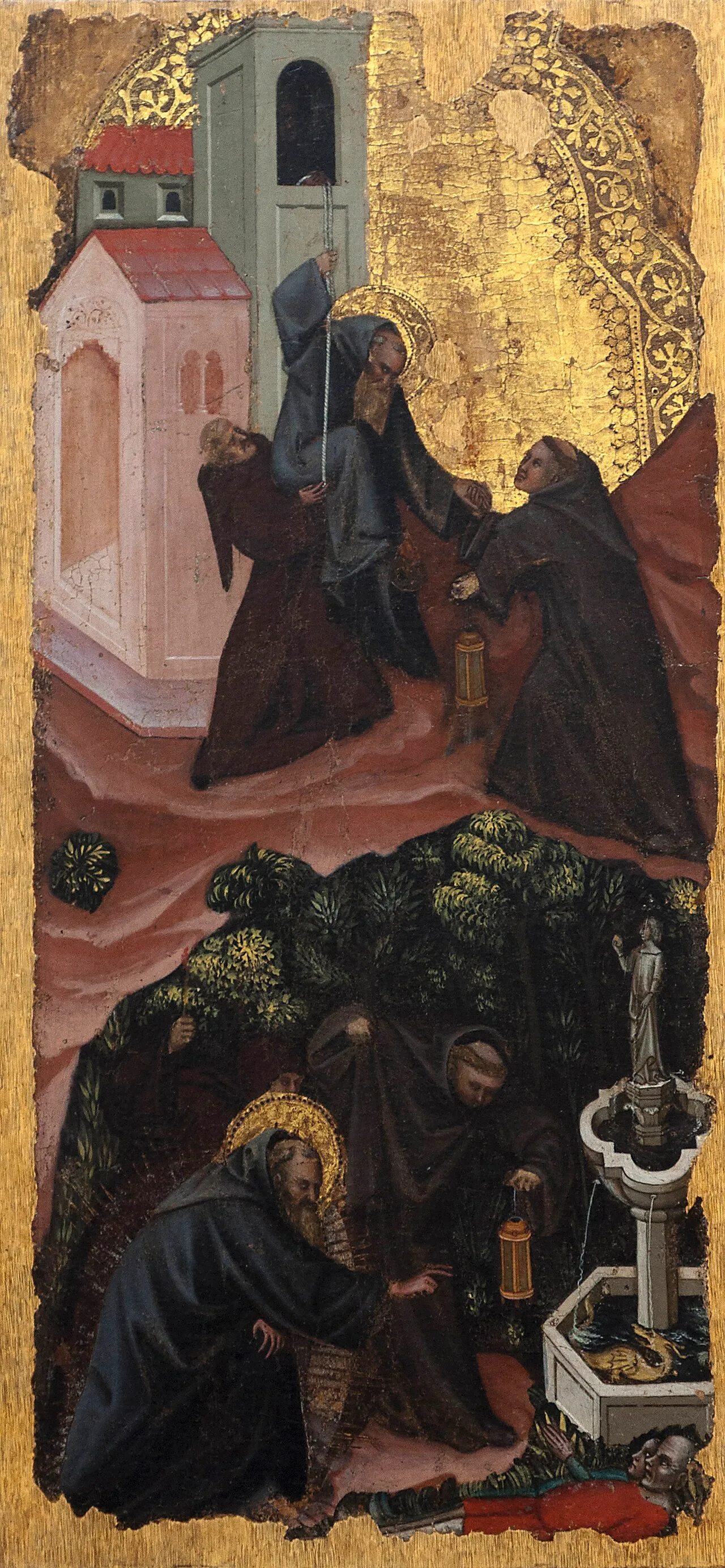 Four tales on Anthony the Great by Vitale da Bologna, c. 1340, at the Pinacoteca Nazionale di Bologna