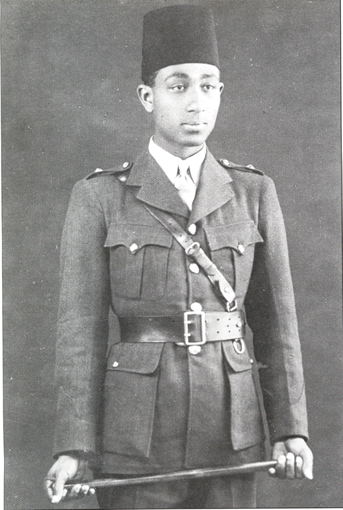 Sadat graduating from the military college in 1938