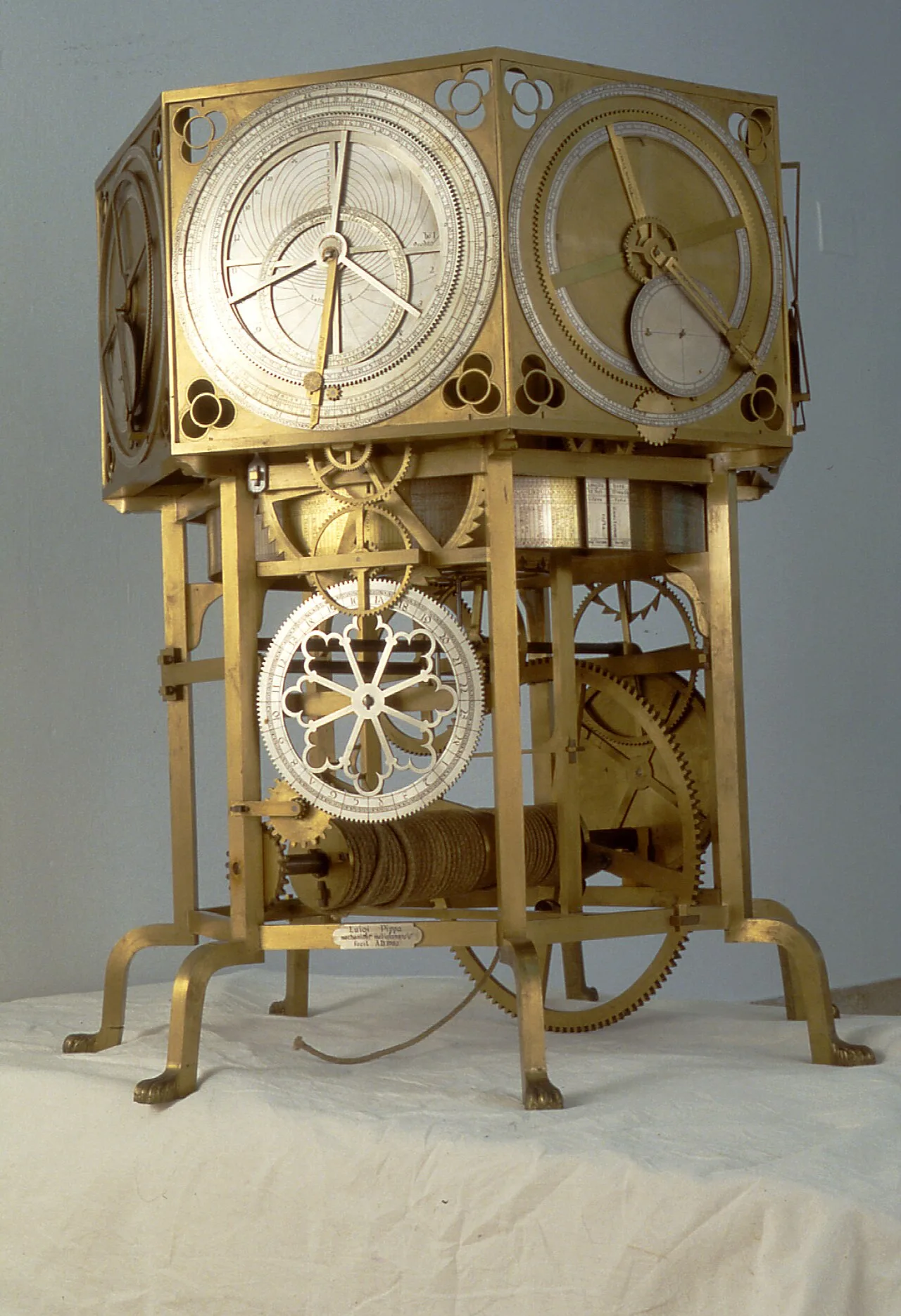 The astrarium made by the Italian astronomer and physician Giovanni Dondi dell'Orologio showed the hour, the yearly cale