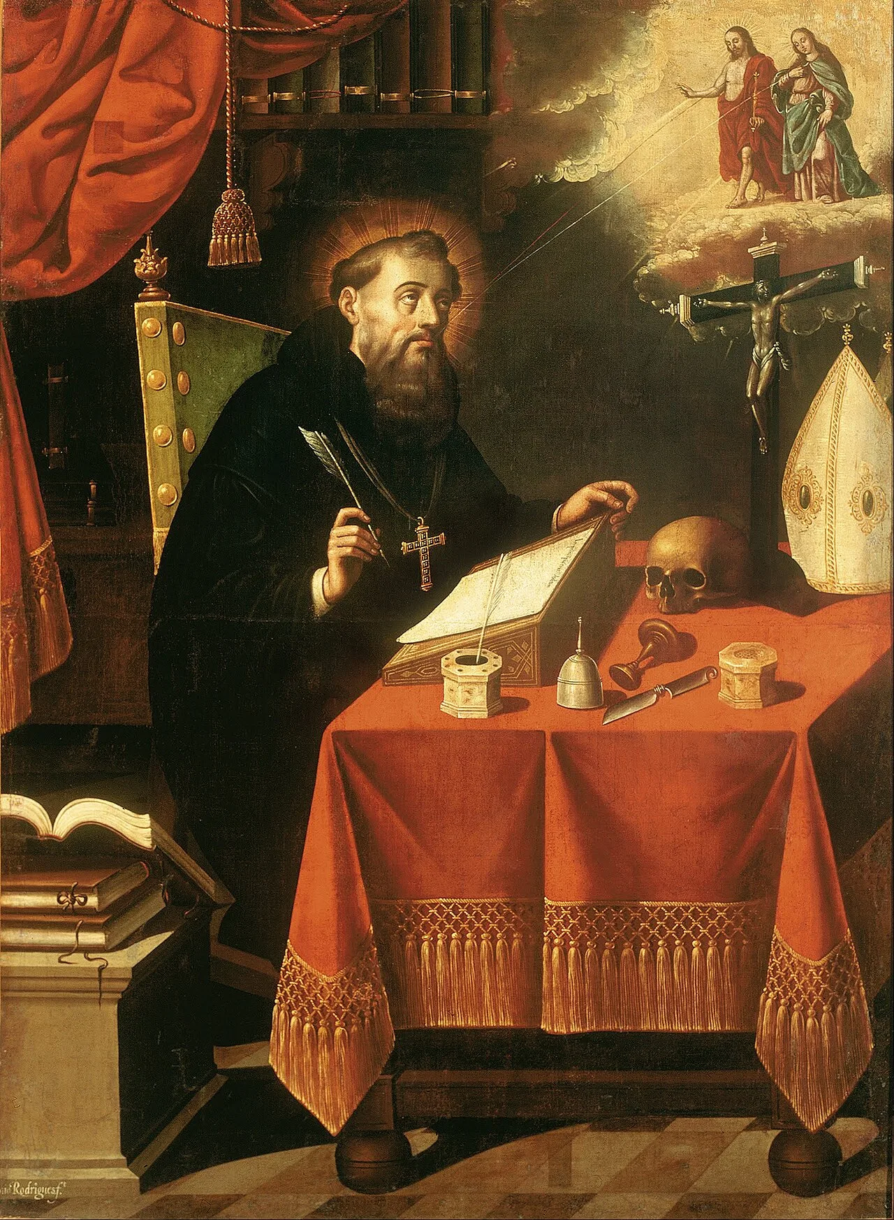 Saint Augustine, painting by Antonio Rodríguez