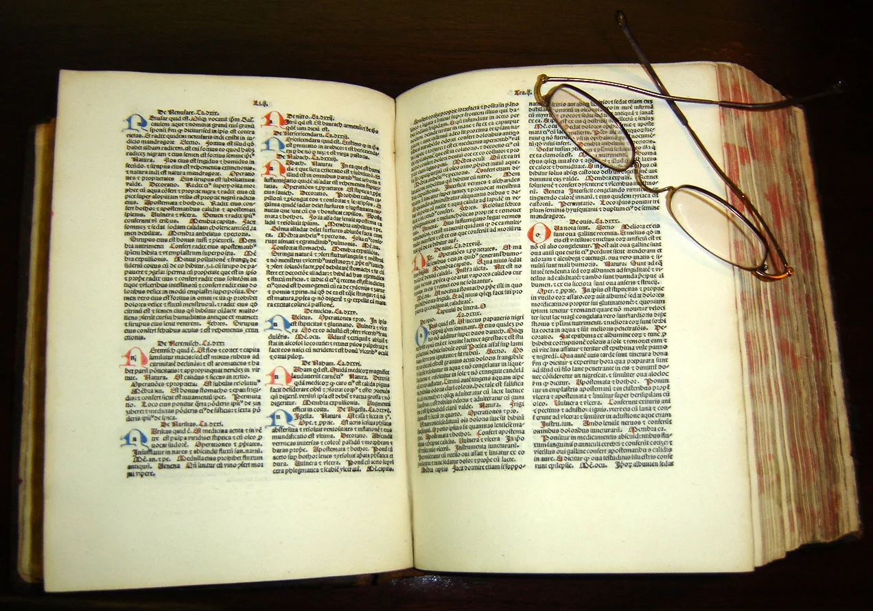 Canons of medicine book from Avicenna, Latin translation located at UT Health of San Antonio