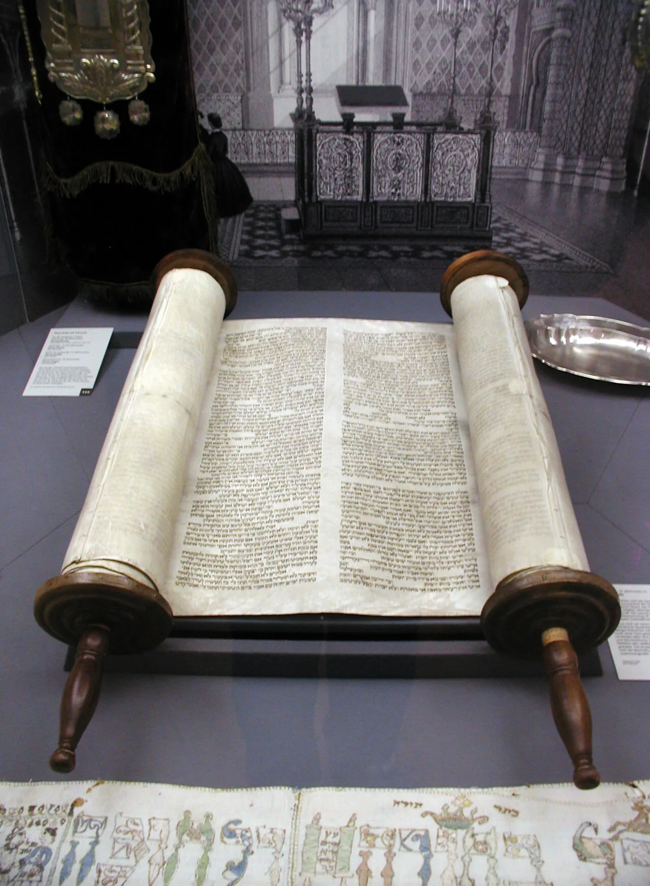A Torah scroll recovered from Glockengasse Synagogue in Cologne