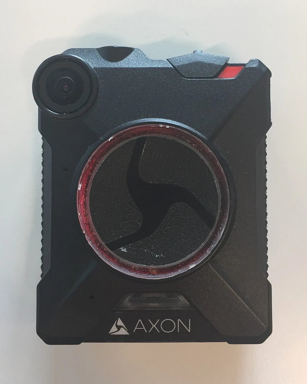 A close up of a body camera not on a body