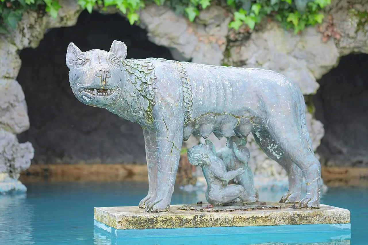 Capitoline Wolf in Hamilton Gardens, Hamilton, New Zealand