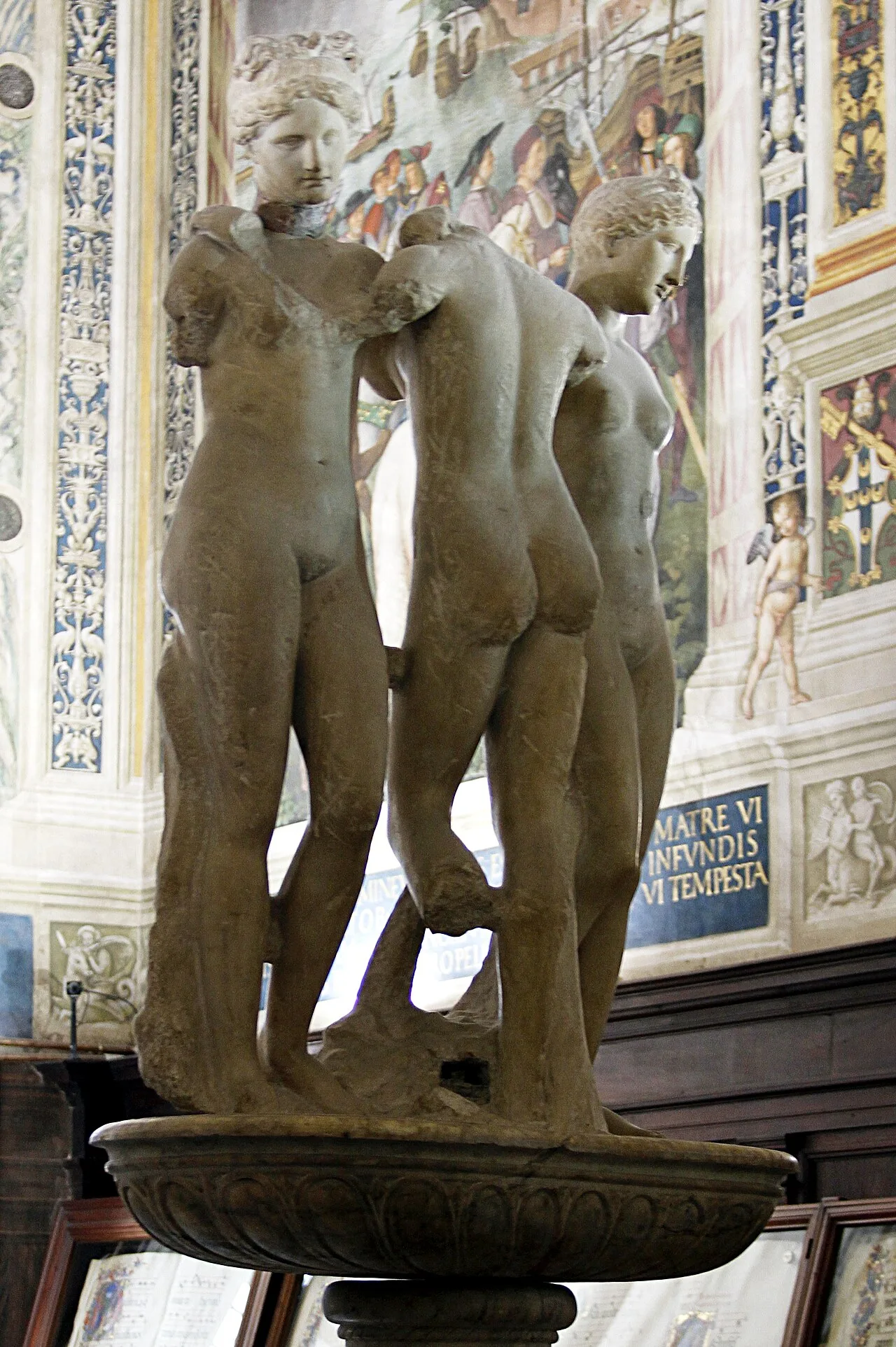 The Three Graces from the Piccolomini Library, now in Siena Cathedral