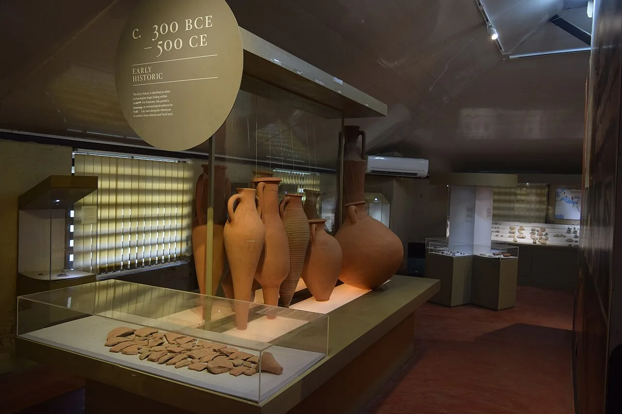 Amphorae sherds found at Pattnanam excavation site (Kerala).