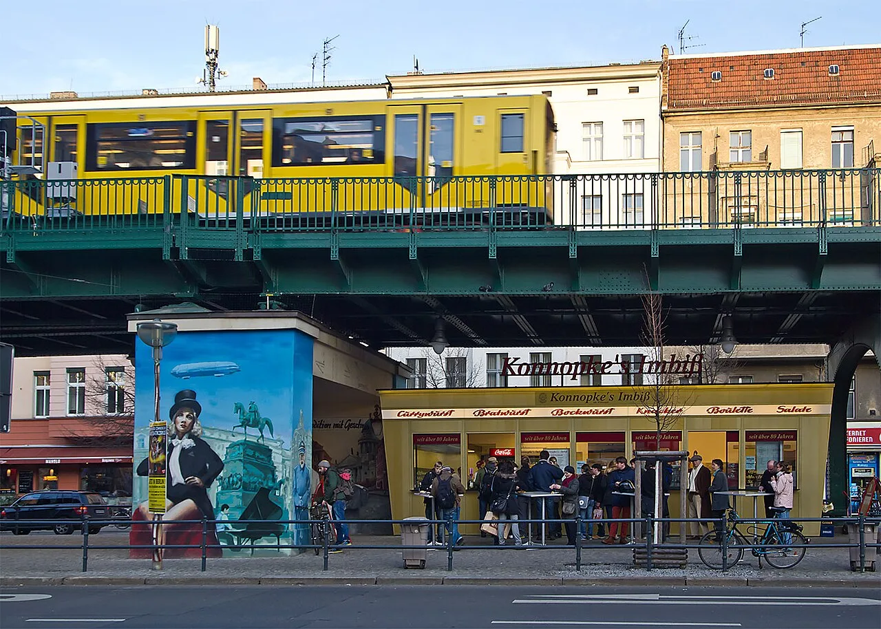 Konnopke's Imbiss (Fast Food Stand) in Berlin. It was the first Imbiss to sell currywurst in East-Berlin in 1960.