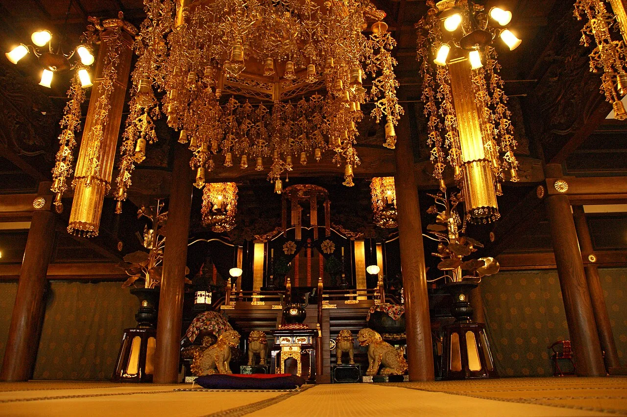 Dharma hall at Eihei-ji where various rites and recitations have been performed since Dōgen's time.