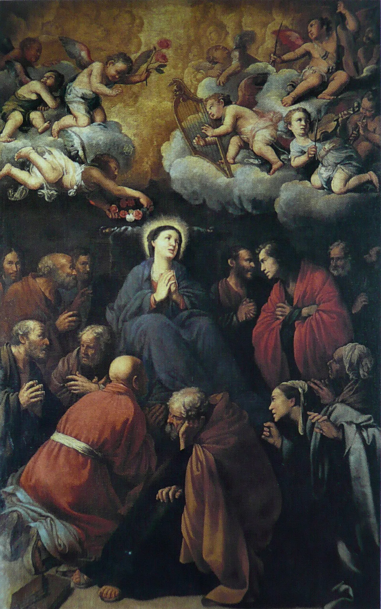 Carlo Saraceni, Death of the Virgin, 459 × 273 cm, Santa Maria della Scala, Rome