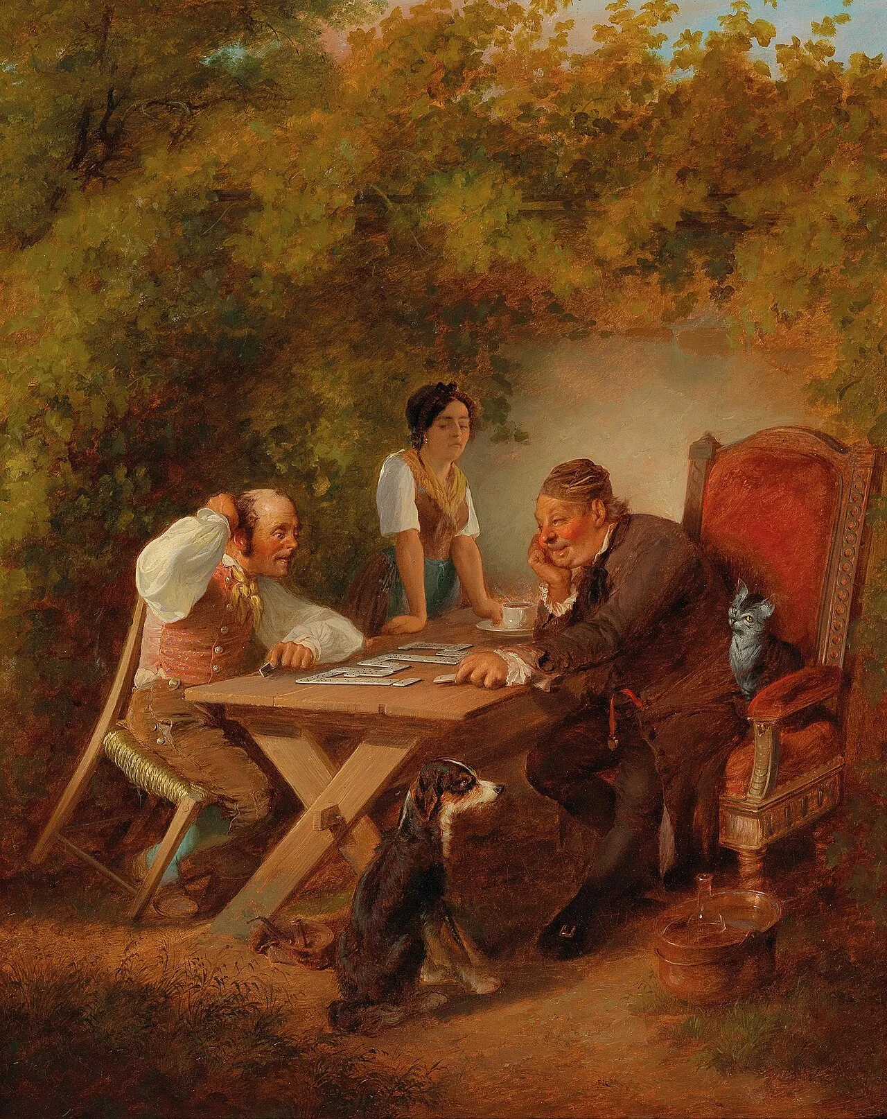 The domino players by Friedrich Sturm