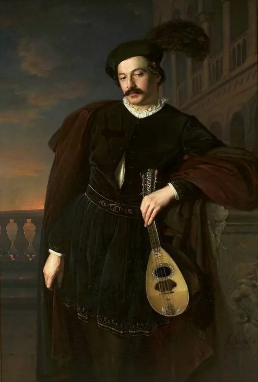 Portrait of Wilhelm Troszel as Don Juan, by Józef Simmler, 1846