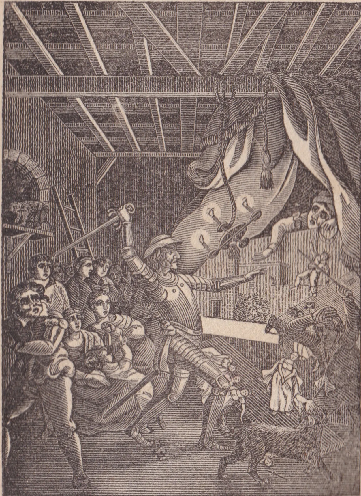 Don Quixote. Close-up of illustration