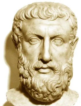 Bust of Parmenides, considered to be the founder of Eleatic philosophy