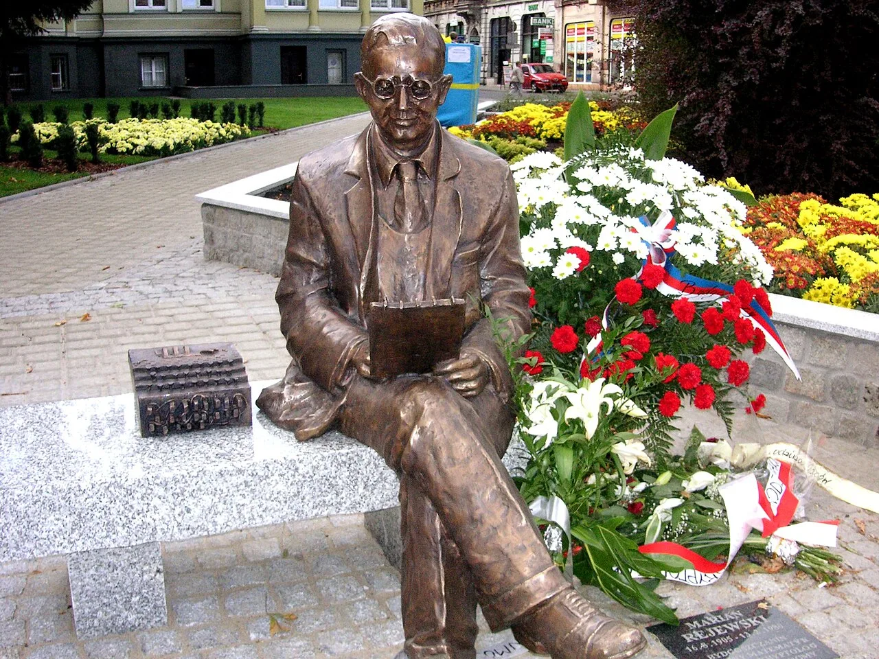 A memorial in Bydgoszcz, Poland, to Marian Rejewski, the mathematician who, in 1932, first broke Enigma and, in July 193