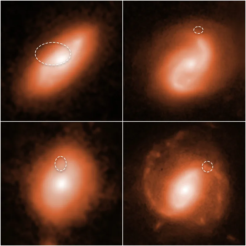 The bursts are catalogued as FRB 190714, at top left; FRB 191001, at top right; FRB 180924, at bottom left; and FRB 1906