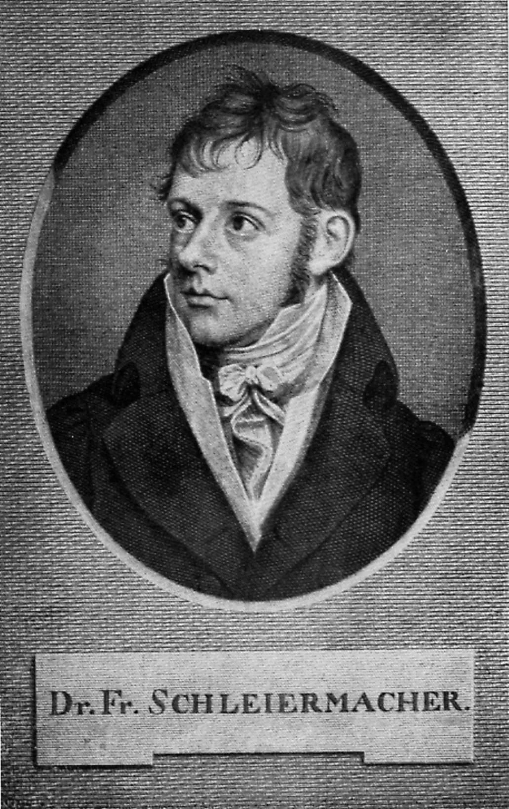 An engraving of Schleiermacher from his early adulthood