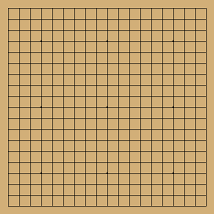 The first 150 moves of a Go game animated.