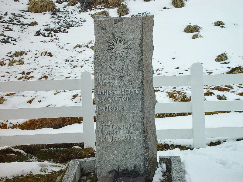 Shackleton's grave in Grytviken