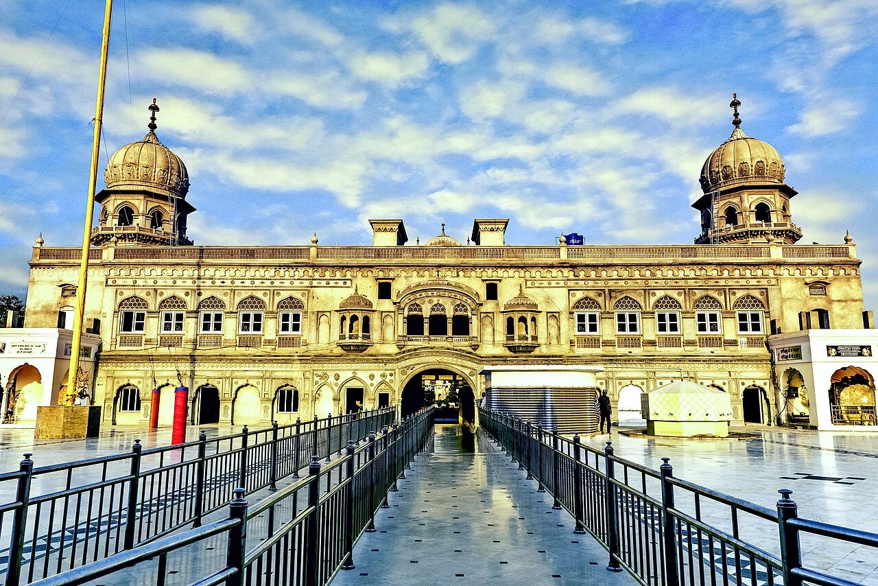 The Gurdwara Janam Asthan in Nankana Sahib, Pakistan, commemorates the site where Nanak is believed to have been born.