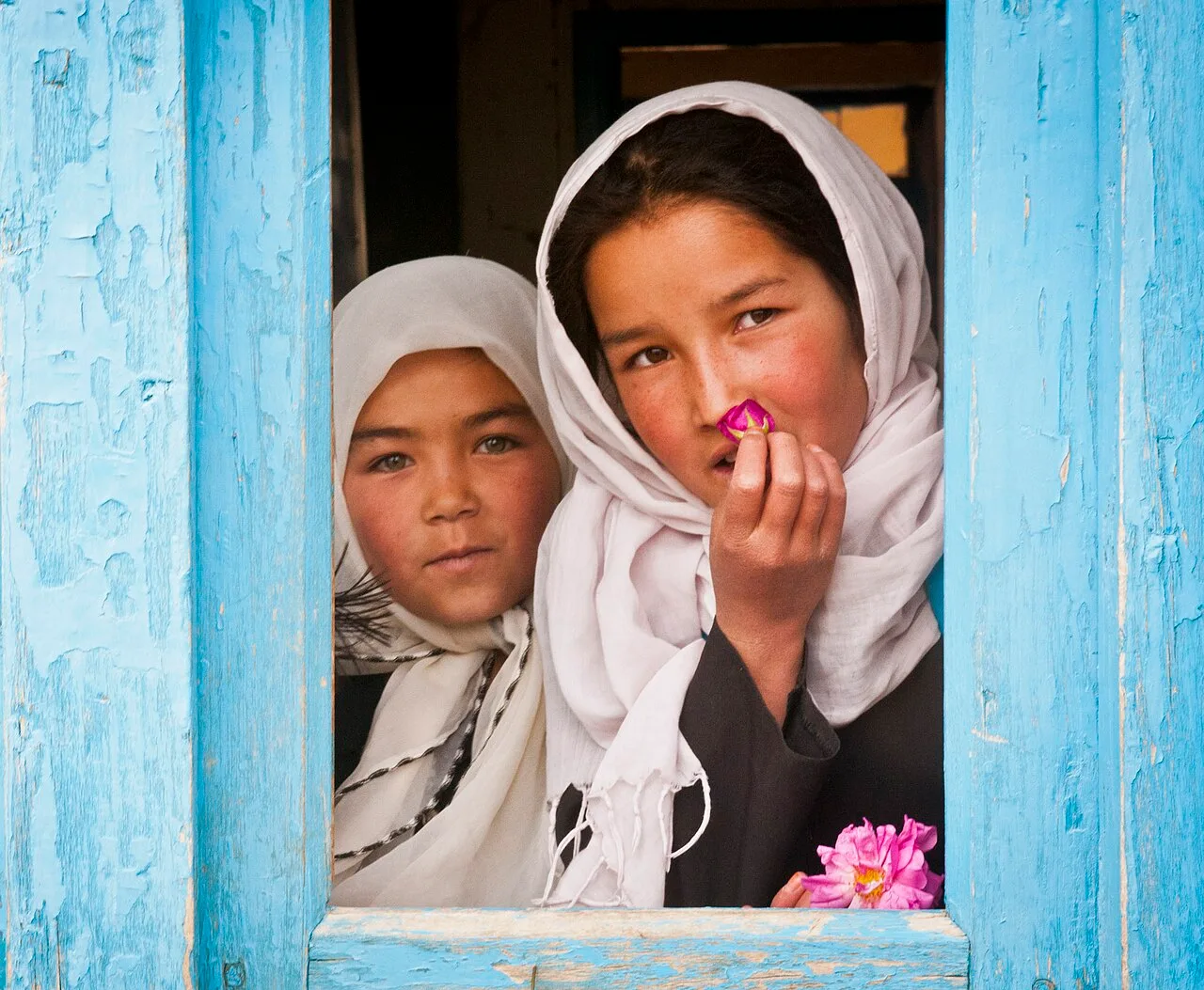 Hazara schoolgirls in Bamyan, Afghanistan