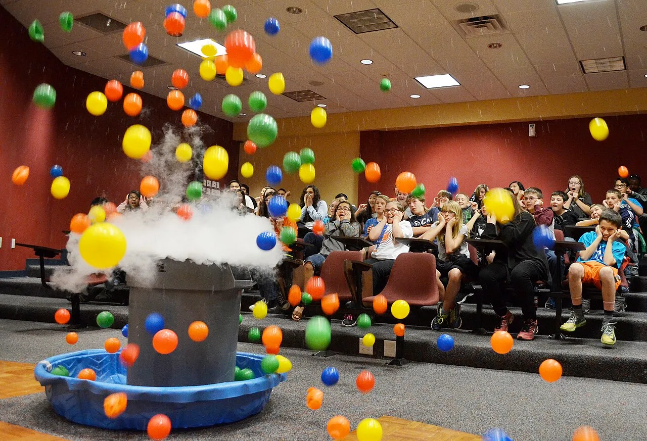 A live science demonstration at the center