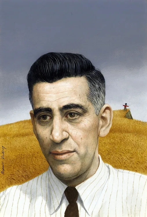 Created for the cover of Time magazine, Robert Vickrey's 1961 portrait of Salinger was placed on view in the National Po