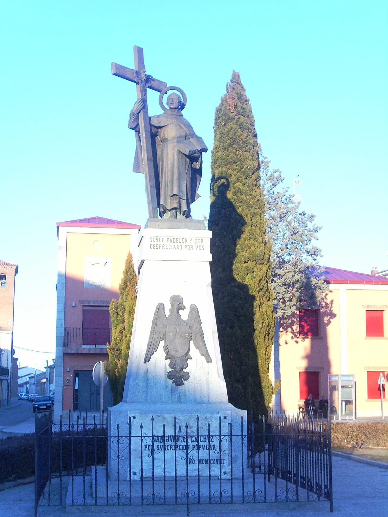 Statues in Fontiveros of John of the Cross, erected in 1928 by popular subscription by the townspeople