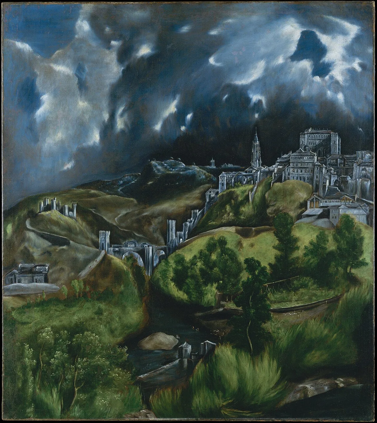 El Greco's landscape of Toledo depicts the priory in which John was held captive, just below the old alcázar (fort) and