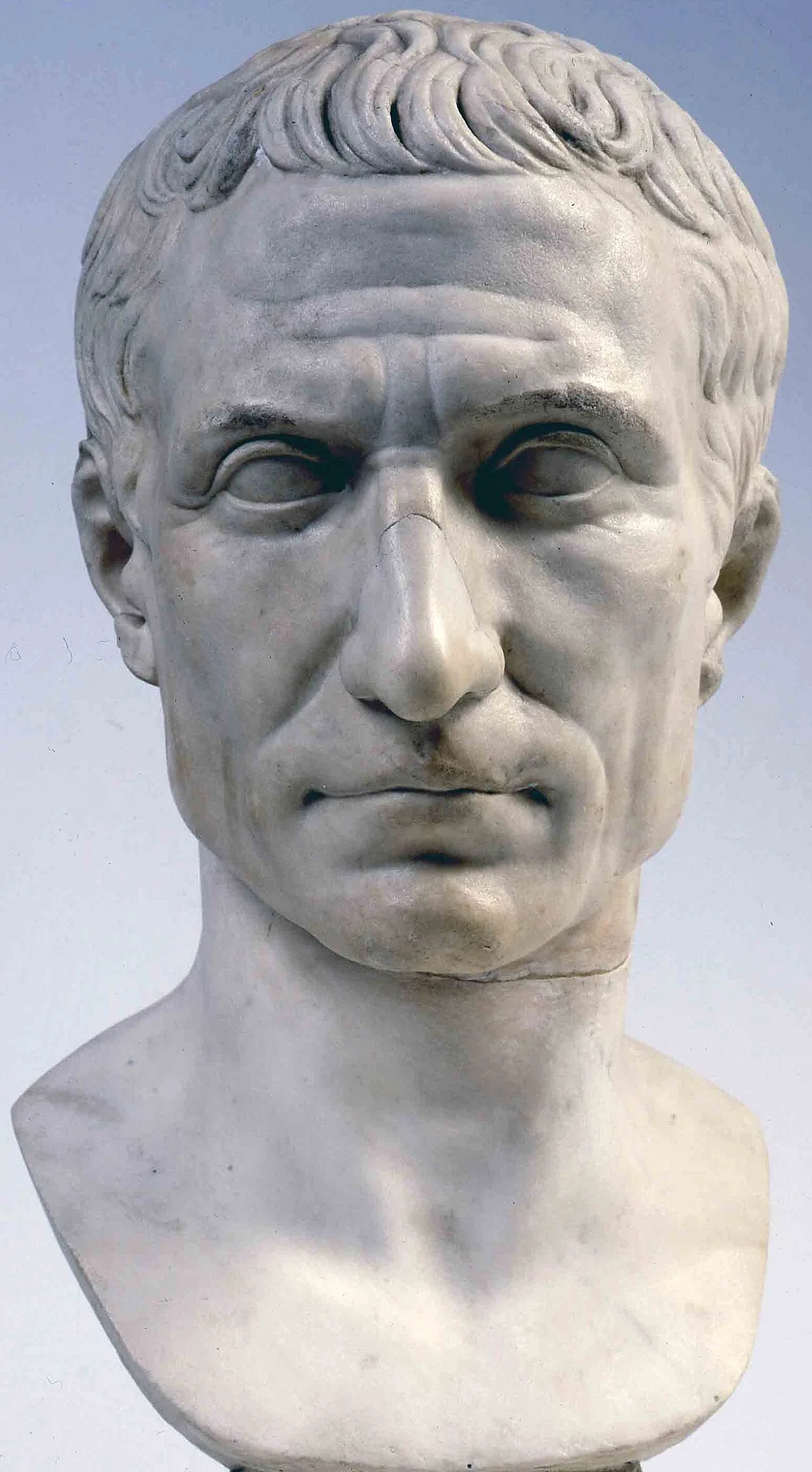 The Chiaramonti Caesar bust, a posthumous portrait in marble, 44–30 BC, Museo Pio-Clementino, Vatican Museums