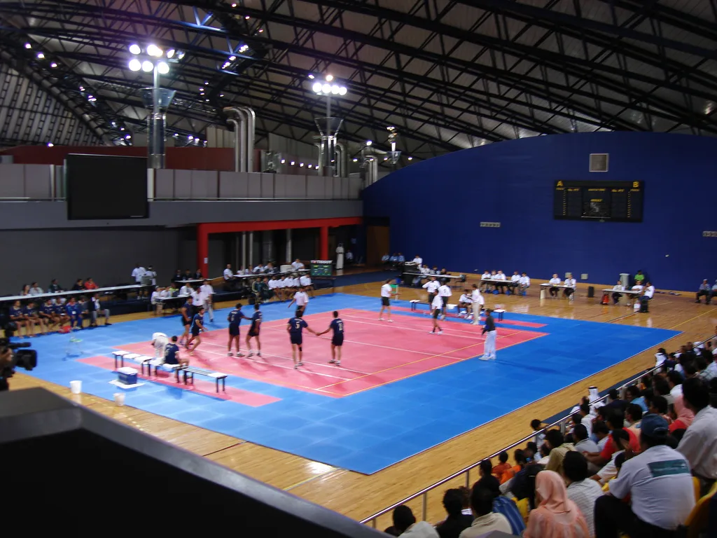 A kabaddi court at the 2006 Asian Games