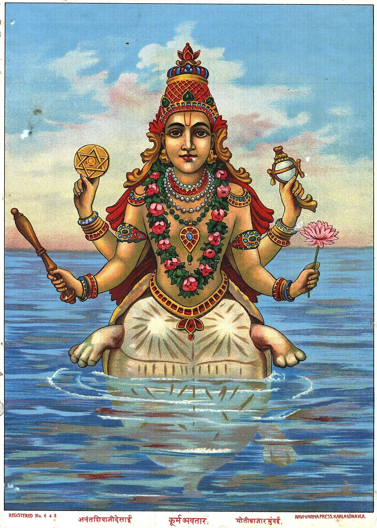 Kurma Avatar by Raja Ravi Varma