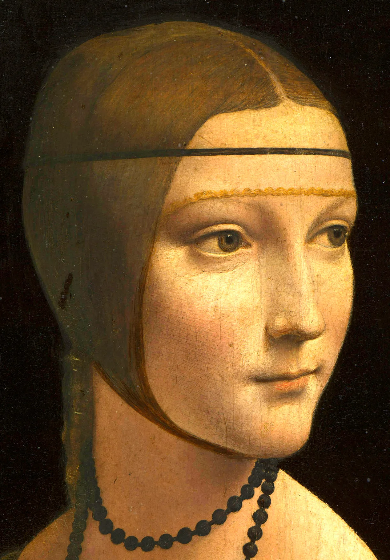 Detail of the lady's head