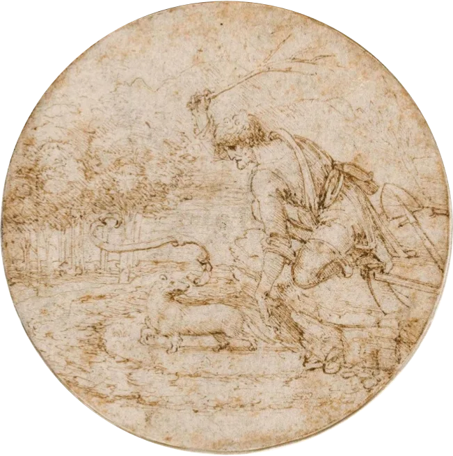 The Ermine Hunt (c. 1490), a pen and ink drawing by Leonardo da Vinci