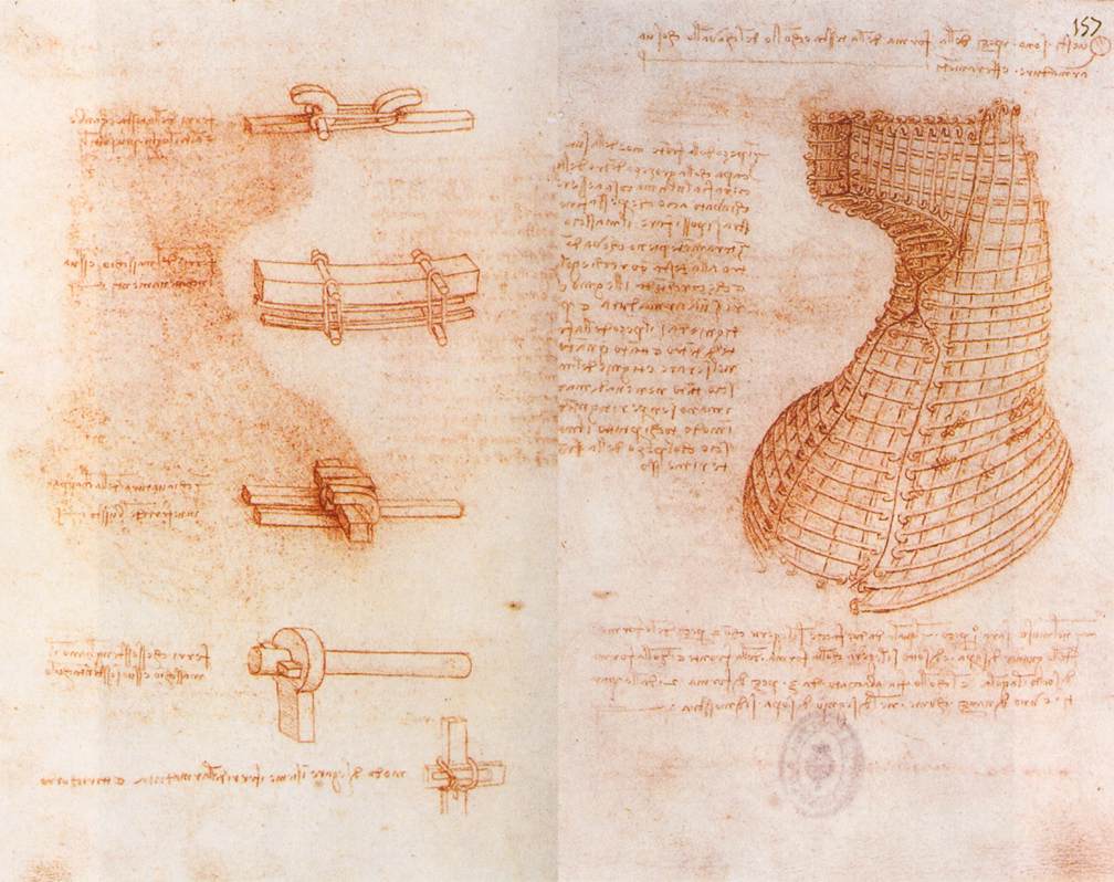 Sketched plan of cast for the head portion of the horse (right)