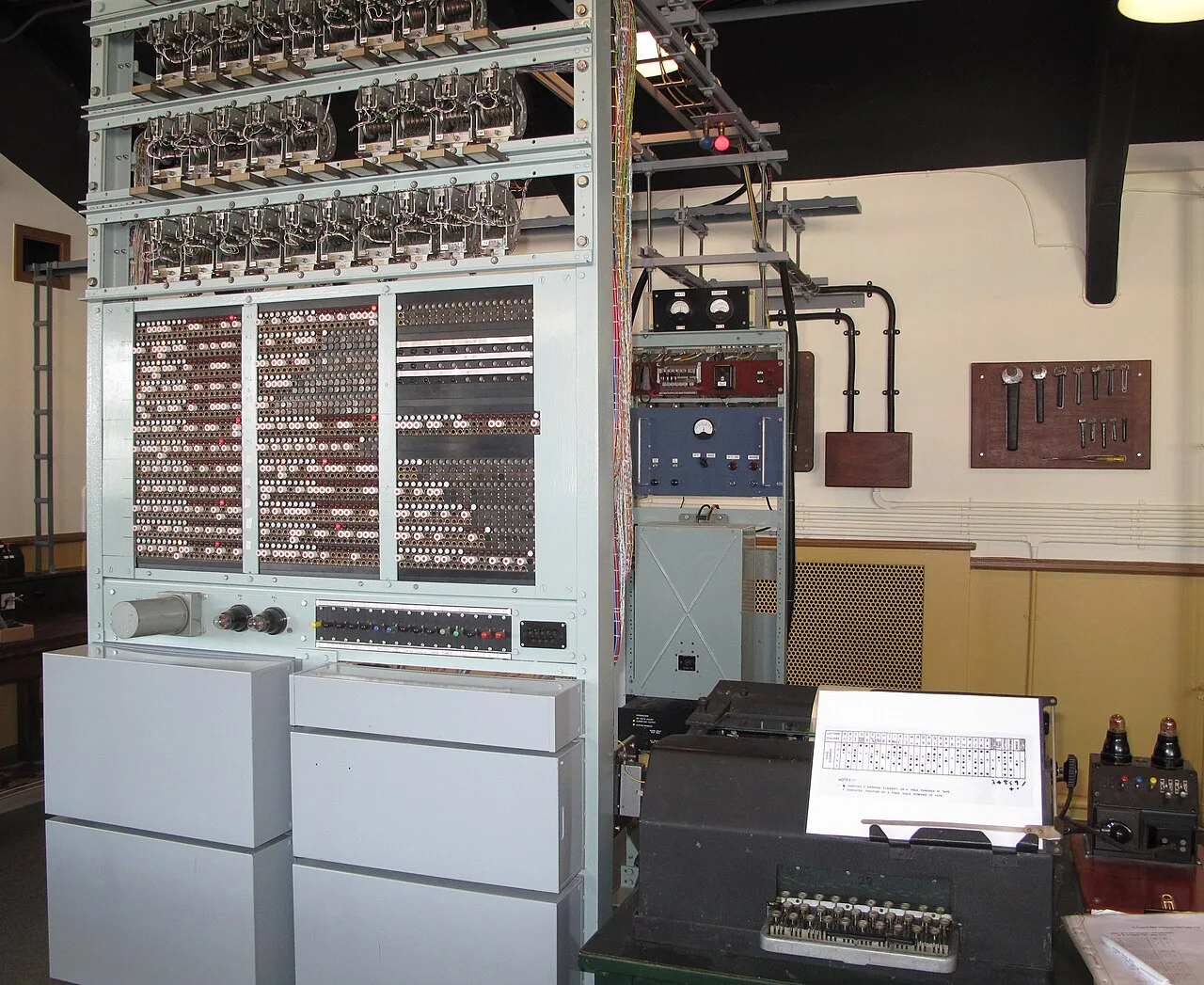 A rebuilt British Tunny at The National Museum of Computing, Bletchley Park. It emulated the functions of the Lorenz SZ4