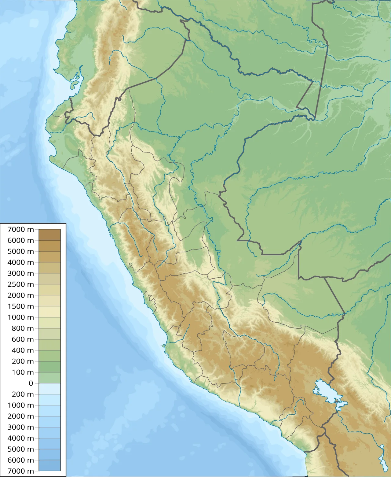 Map showing the location of Machu Picchu in Peru