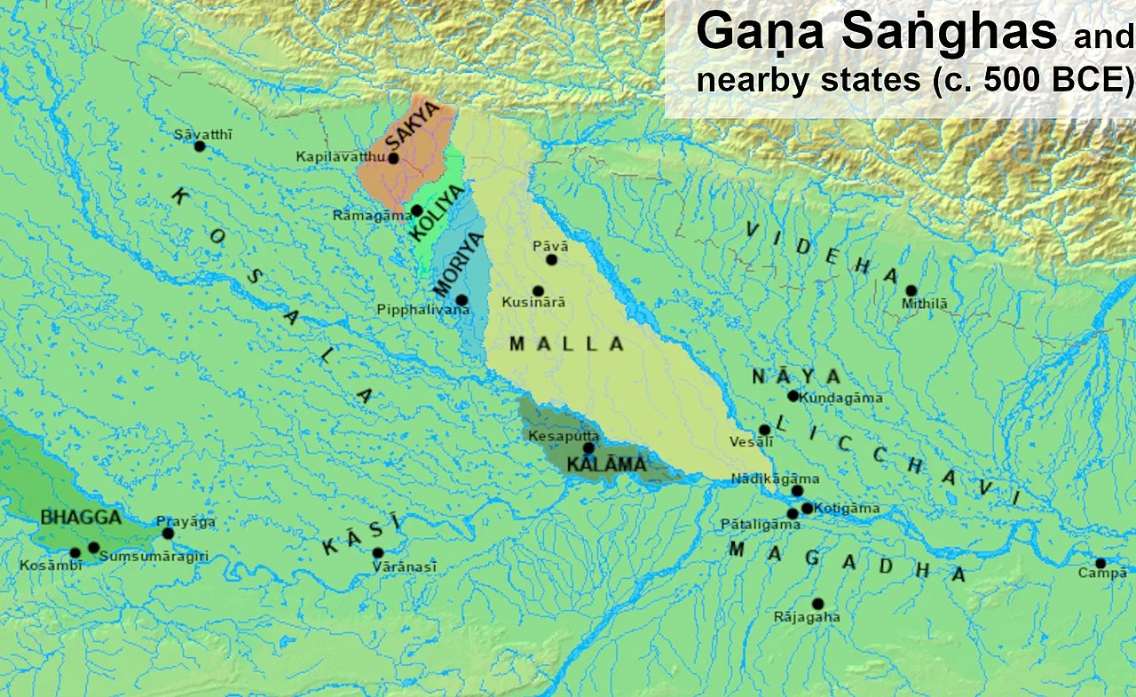 The Gaṇasaṅghas (tribal republics) at the time of Mahavira