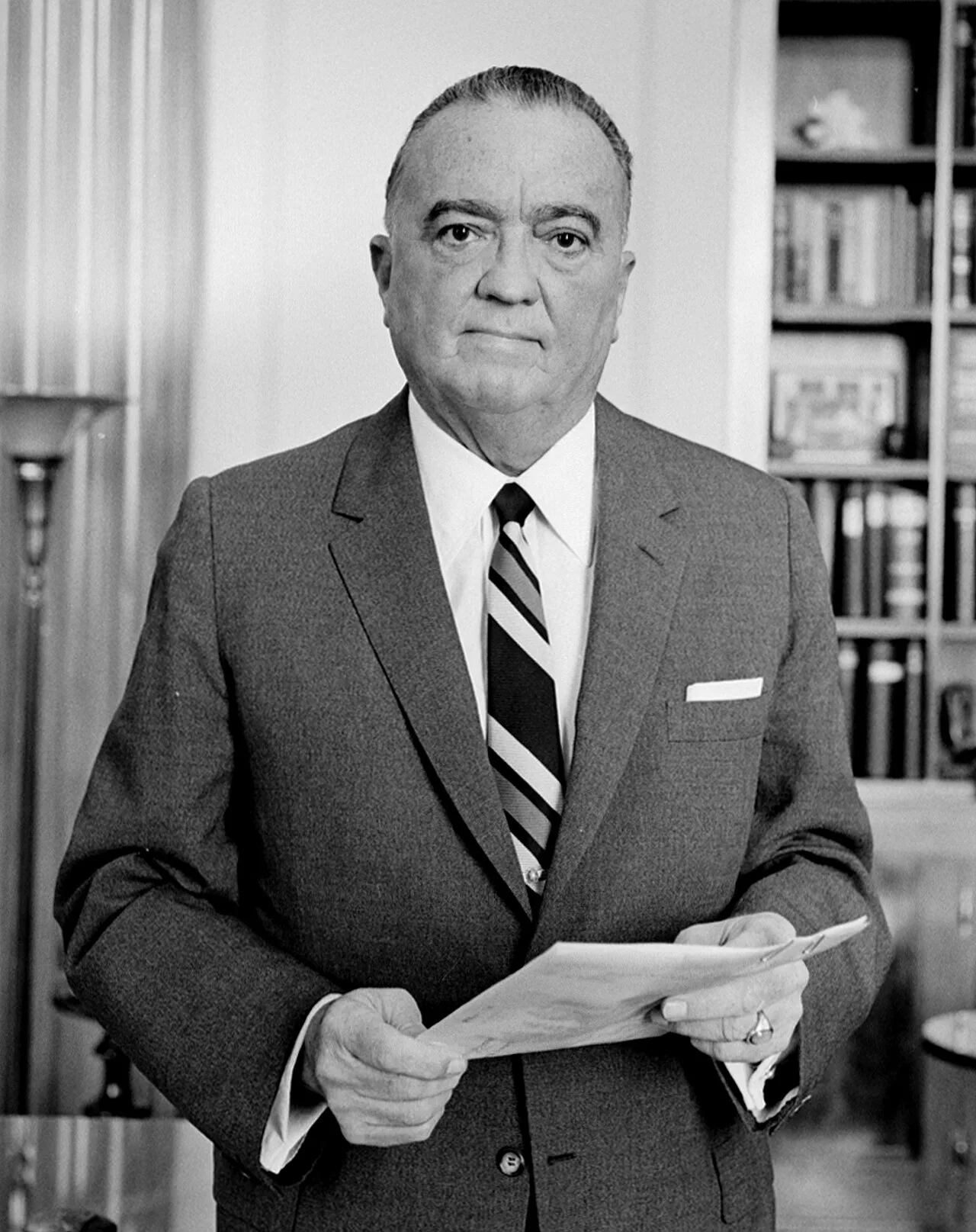 J. Edgar Hoover, director of the FBI, photographed in 1961. Hoover appointed Felt the third-ranking official in the bure