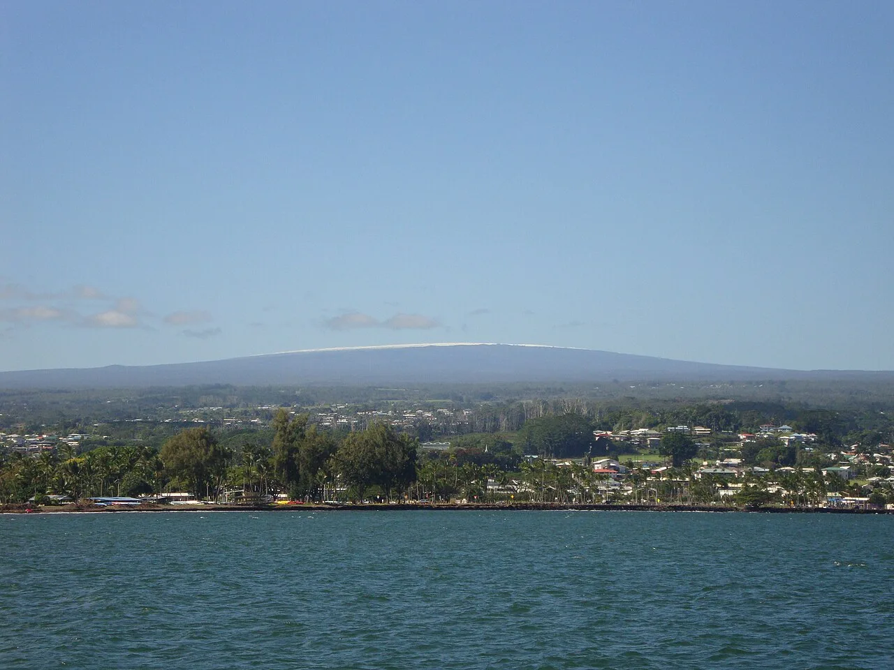 Mauna Loa from Hilo Bay, December 2017