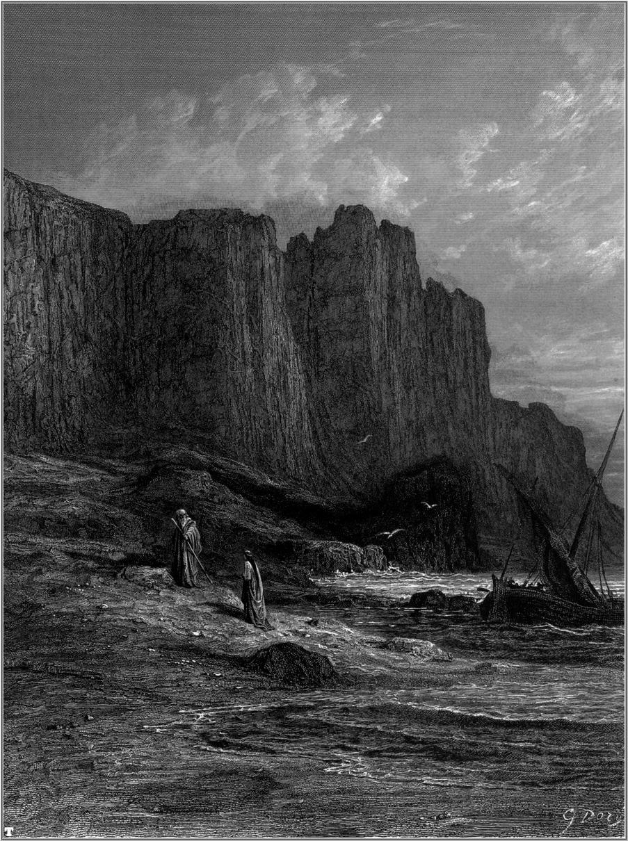 Gustave Doré's image of Merlin at his cave.