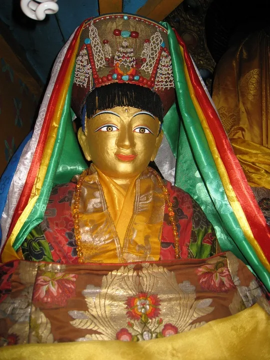 A famous statue of Milarepa self made by Milerapa's root student Bhu Rechungpa which later belonged to Nyanang Phelgyeli