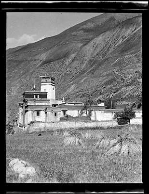 The nine story tower that Milarepa single-handedly built, Sekar Gutok Monastery, Lhodrag, Tibet.