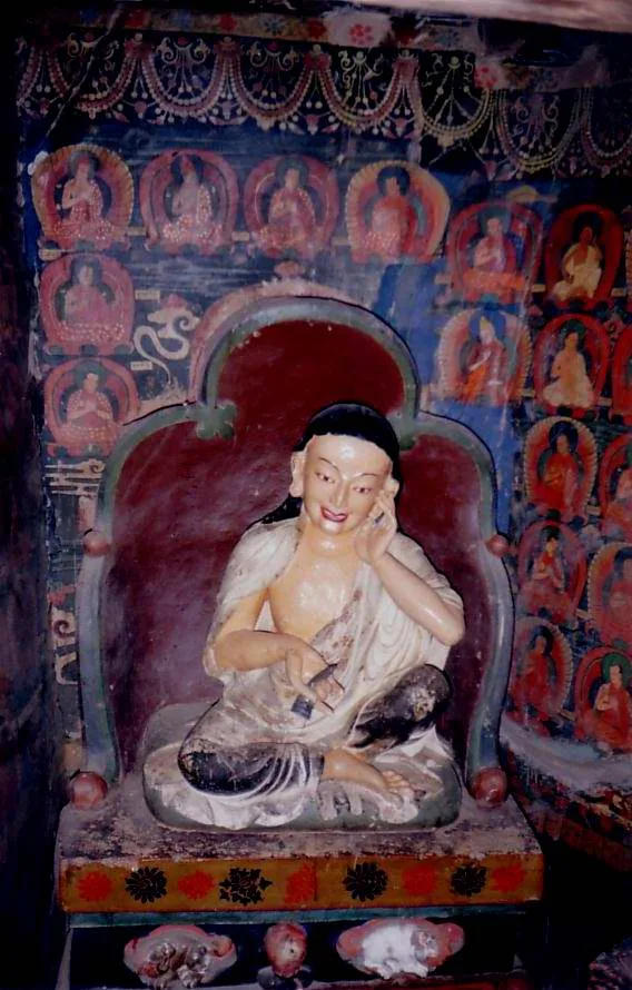 Milarepa statue, Pango Chorten, Gyantse, Tibet.