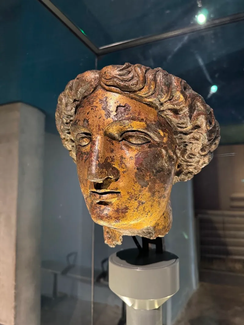 A head of "Sulis-Minerva" found in the ruins of the Roman baths in Bath