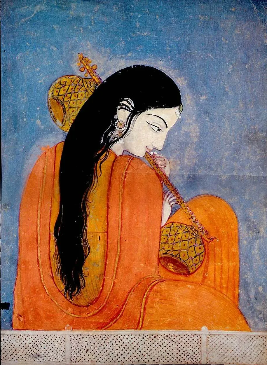 Kangra painting of Mirabai, the female Bhakti saint