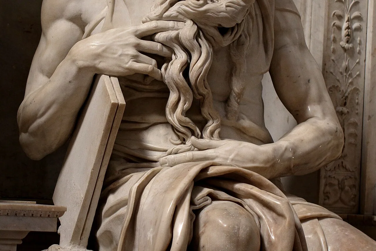 Michelangelo's Moses, detail