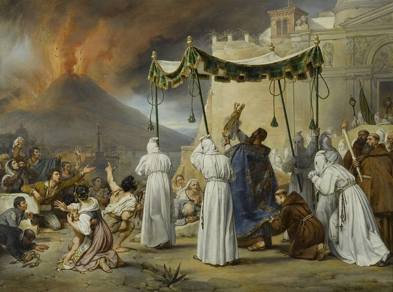 Procession of Saint Januarius During an Eruption of Vesuvius by Antoine Jean-Baptiste Thomas, 1822