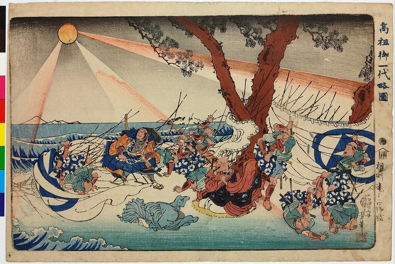 Depiction of the alleged execution event stopped by a bright orb