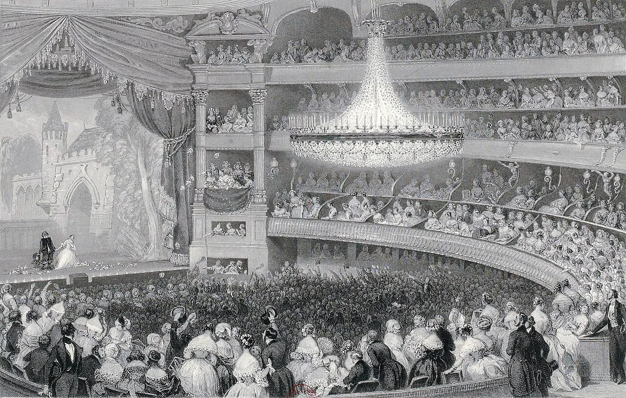 A performance by the Théâtre-Italien at the Salle Ventadour (c. 1842).